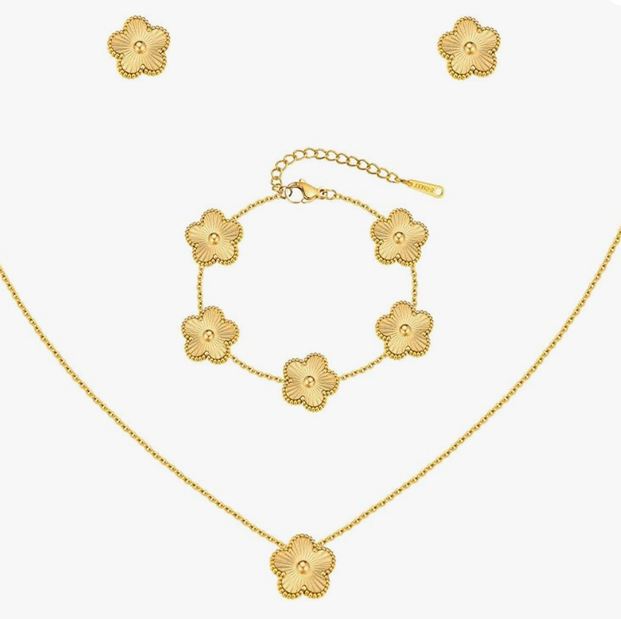 Mother-of-Pearl Clover Jewelry Set
