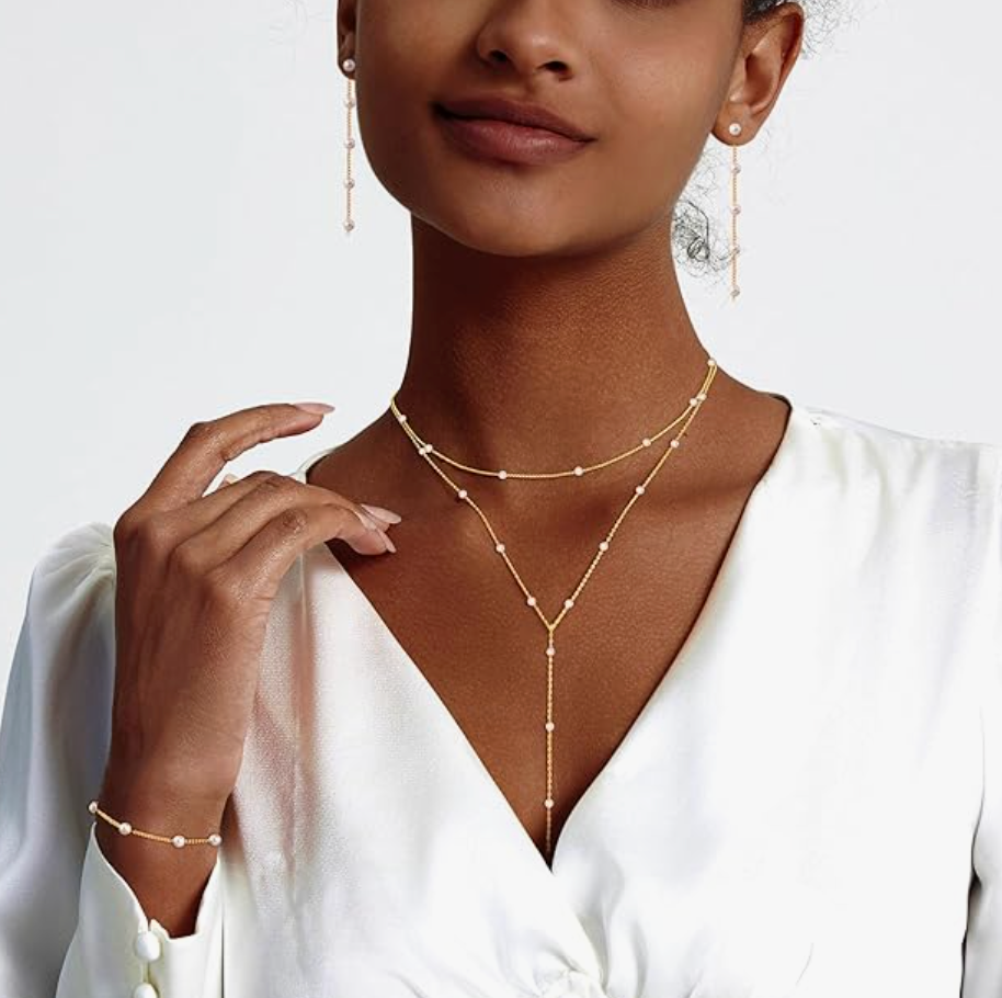 Luminous Pearl & Gold Set